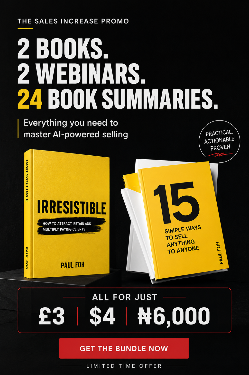 Paul Foh — Irresistible and 15 Simple Ways to Sell Anything to Anyone
